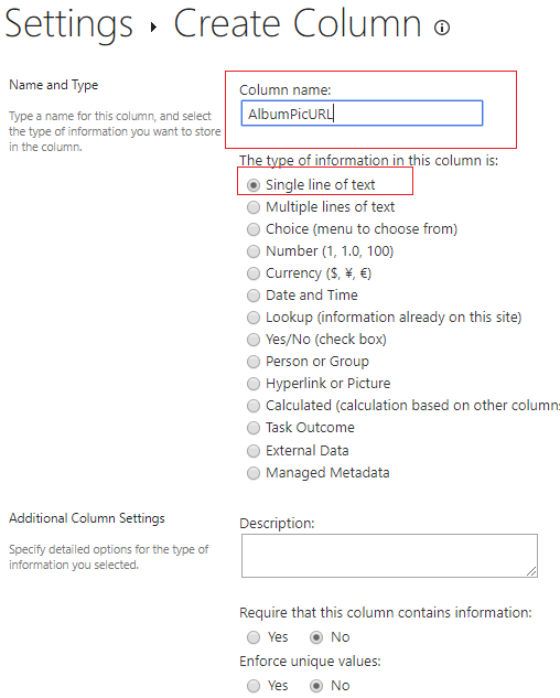 Single Line of Text single line of text